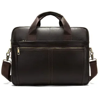 BAIGIO Herren Vintage Messenger Bags Freizeit Tasche Ledertasche Echt Leder Beruf Schultertasche Aktentasche Lehrertasche Unitasche Umhängetasche Groß Praktisch Tasche, Für 13,3 Zoll Laptop, Schwarz