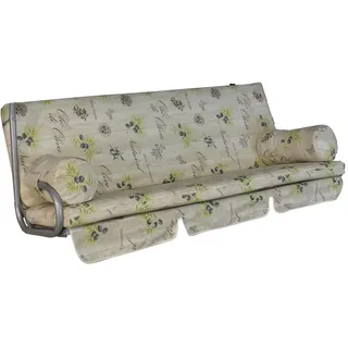 ANGERER Freizeitmöbel GmbH Hollywoodschaukel Auflage Trend - passend für viele 3-Sitzer Hollywoodschaukeln - Schaukelauflage Made in Germany (Beige Gemustert Olive)