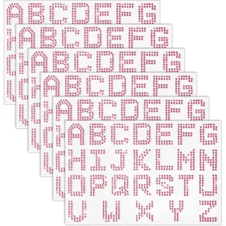 156 Stück Strass-Buchstaben-Aufkleber | Große Glitzernde Alphabet-Aufkleber | 26 Buchstaben, Selbstklebend für DIY Kunst Handwerk Abschluss Kappe Dekor (Rosa)