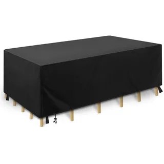 Gartenmöbel Abdeckung,Terrassentischabdeckung Rechteckig,Wasserdicht, Winddicht, UV-Beständiges, 210D Oxford Gewebe Schutzhülle für Gartentisch Sitzgruppe,200x160x70cm