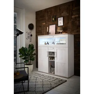HBZ Barschrank »Romance« 1 Stk. tlg. im Landhausstil, Highboard mit Bar, weiß
