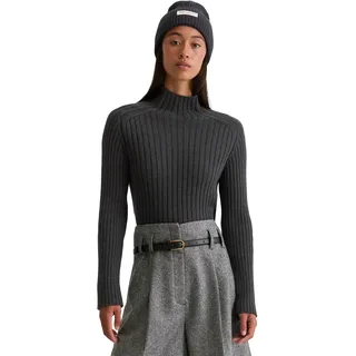 Strickpullover MARC O'POLO, Herren, Gr. XL, night grau melange, Strick, Obermaterial: 100% Baumwolle, slim fit, Pullover Strickpullover, Turtleneck, Rippstrick, slim fit