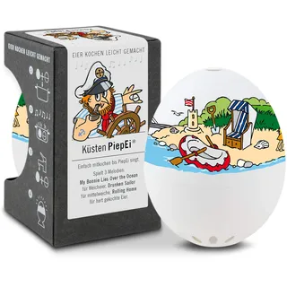 Küsten PiepEi - Singende Eieruhr zum Mitkochen - Eierkocher für 3 Härtegrade - Maritime Geschenke - Lustiges Kochei - Musik Eggtimer - Brainstream