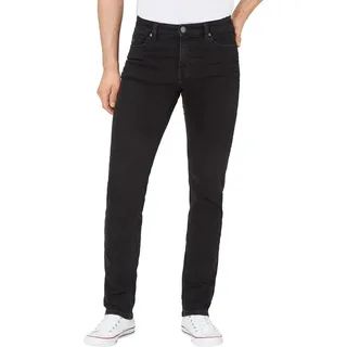 Paddock's Herren 5-Pocket Slim-Fit Jeans, Pipe (80151 6516 000), Farbe:black/ black(6001), Größe:W34, Länge:L30 - Schwarz