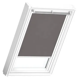 Dachfenster Sichtschutzrollo für M08, Grau, mit weißer Führungsschiene - Grau, Weiß