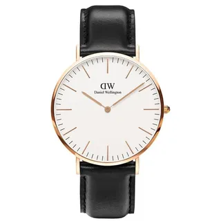 Daniel Wellington Uhr - Herrenuhr Sheffield Rose Gold - 0107DW - Schwarz