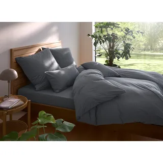 otto home my home »Valje« 2 Stk., tlg. NEUHEIT: ab Größe 135x200 cm, Jersey, Qualität in Melange-Optik, grau
