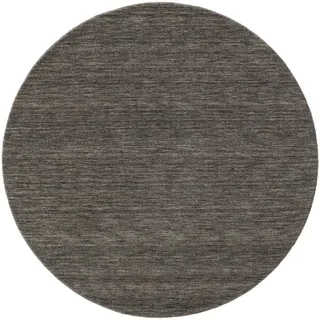 benuta Nest Wollteppich rund Jamal Grau ø 200 cm rund , Textil , Beton Optik , Rund , 200x200 cm , Gots , pflegeleicht , Teppiche und Böden, Teppiche, Schafwollteppiche