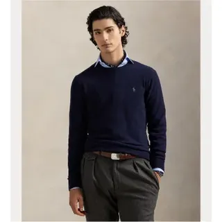 Polo Ralph Lauren für Herren. 710974148001 Blauer Pullover aus Wolle (L), Lässig, Marine