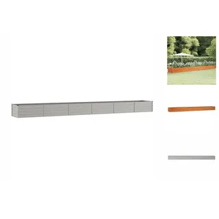 vidaXL Hochbeet Rostig 600 x 80 x 45 cm Cortenstahl