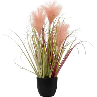 Künstliches Pampasgras Grasbusch Kunstpflanze im Kunststofftopf