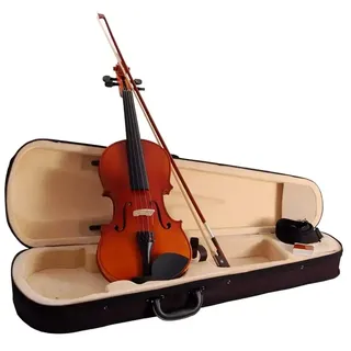 arvada VIO-180L Linkshänder-Violine 4/4 (Volle Größe), inklusive Transportkoffer, Bogen und Harz