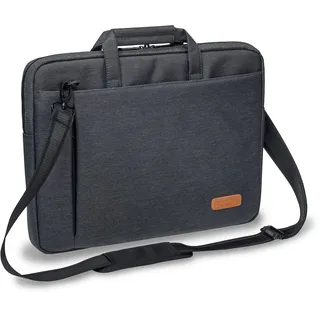 PEDEA Laptoptasche Elegance Notebook-Tasche bis 15,6 Zoll (39,6 cm) Umhängetasche mit Schultergurt und Tablet-PC Fach bis 11 Zoll (27,96 cm), Grau