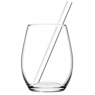 Topkapi 250.942 Waikiki – Tiki Trinkglas Cocktailbecher XL Set, 6Stk ~465ml | 12-teiliges Tiki Set mit 6 Gläsern und 6 Glashalmen für exotische Cocktails und tropische Drinks mit echtem Südsee Feeling.