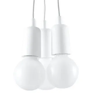 Sollux Diego 3 3xE27 15 cm rund/weiß