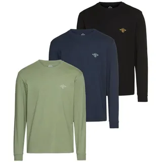 QUIKSILVER Langarmshirt »DIAMONDS BEST LS TEE PACK3 YM« Packung, 3 Stk.