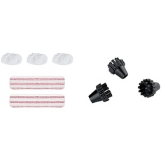 Polti PAEU0324 Set aus 2 Mikrofaser-Reinigungstüchern + 3 Überzügen, für Vaporetto Dampfsauger & PAEU0250