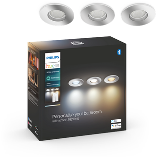 Philips Hue Adore Bathroom Recessed Downlight - Chrome - 3-pack