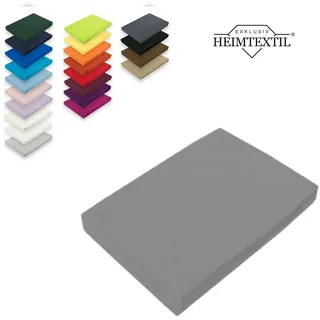 EXKLUSIV HEIMTEXTIL Spannbettlaken Jersey 180 x 200 cm grau