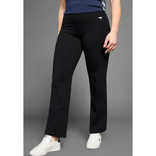 Jazzpants KANGAROOS, Damen, Gr. 58, N-Gr, schwarz, Jersey, Obermaterial: 95% Baumwolle, 5% Elasthan, kontrastfarbene Details, unifarben, schmal lang, Hosen Jazzpants, Bootcut große Größen, Topseller