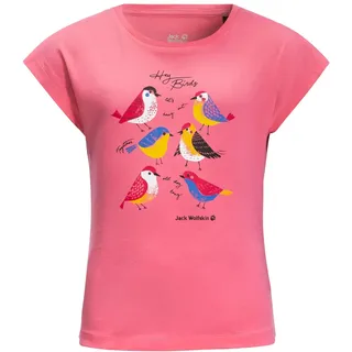 Jack Wolfskin Mädchen Tweeting Birds G T Shirt, pink lemonade, 128 EU