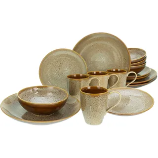 CreaTable Kombiservice Reactive Nostalgic 16-tlg. braun