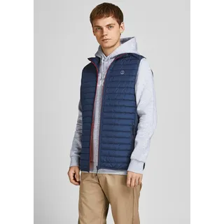 JACK & JONES Steppweste »MULTI BODYWARMER COLLAR«, blau