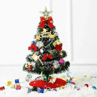 Mini Weihnachtsbaum,Weihnachtsbaum Klein Geschmückt, Künstlicher Tisch Weihnachtsbaum für Weihnachten Dekoration Advent