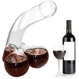 Lustiger Dekanter Whisky Karaffe Set, Dekanter Rotwein Einzigartiger Glasbehälter für Scotch Whisky Wein Dekantierer Glaskaraffe Weindekanter, 550ML Weinkaraffe Lustiges Geschenk für Ihre Lieben