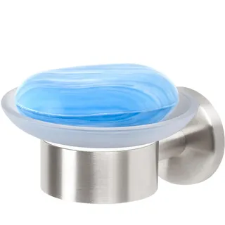 bremermann Bad-Serie Piazza, - Seifenschale, aus Glas und Edelstahl, matt