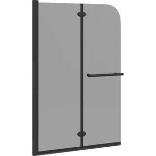 vidaXL Duschabtrennung Schwarz 120 x 140 cm ESG-Glas und Aluminium