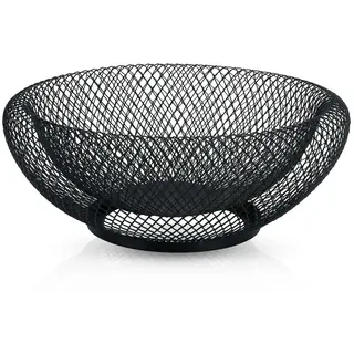 Intirilife Obstkorb rund Schwarz 25 cm