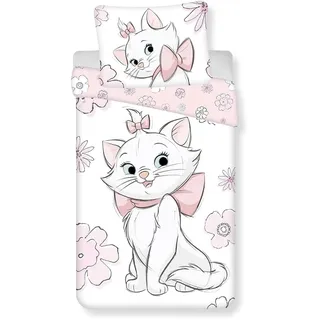 Jerry Fabrics Aristocats Marie Flower Baumwolle 140 x 200 cm + 70 x 90 cm