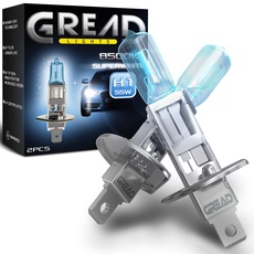 Gread - H1 Lampe Auto H1 12V 55W - super-white - Autoscheinwerfer 8500k E-Prüfzeichen eintragungsfrei - Xenon Optik - 2 Stück