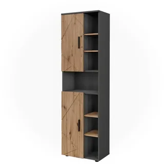 Vicco Irma Hochschrank 50 x 172 cm Anthrazit/Artisan Holzwerkstoff