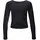 Aet131ls Cropped Long Sleeve Top Schwarz M