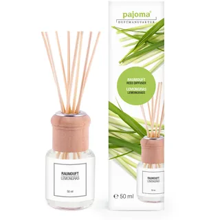 pajoma® Raumduft 50 ml inkl. Duftstäbchen, Lemongras Flüssigkeit