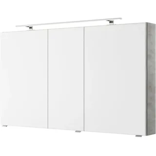 Pelipal Spiegelschrank , Grau , Metall , 6 Fächer , 120x70.3x14.5 cm , Made in Germany , Typenauswahl , Badezimmer, Badmöbelsets & Badmöbelserien, Badmöbelserien