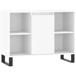 vidaXL Badschrank Hochglanz-Weiß 80x33x60 cm Holzwerkstoff