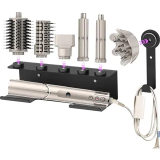 Haartrocknerhalter für Shark Flex Style, Wandhalterung, kompatibel mit Shark FlexStyle, Lockenstab Organizer, Rack mit Kordelaufhänger für Zubehör, Lockenwickler, Bürsten, Diffusor und Aufsätze