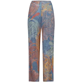 Marlene-Hose BETTY BARCLAY "Marlene-Hose mit elastischem Bund", Damen, Gr. 38, EURO, bunt (blau, rot), Obermaterial: 100% Viskose CV., Hosen Marlene-Hose