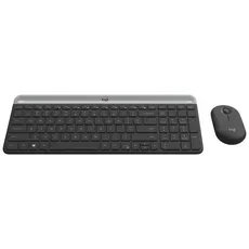 Logitech Slim Wireless Combo MK470 - Tastatur & Maus Set - Englisch - UK - Schwarz
