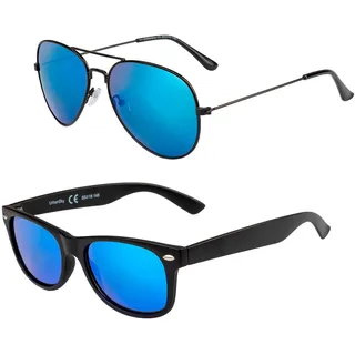 UrbanSky Sonnenbrille für Herren 2er-Pack, klassische Modelle (Weightlessness)