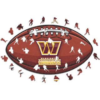 Iconic Puzzles, Washington Commanders Crest, 100% ökologisch nachhaltiges Holzpuzzle mit offizieller Lizenz, Größe S, 150 Teile
