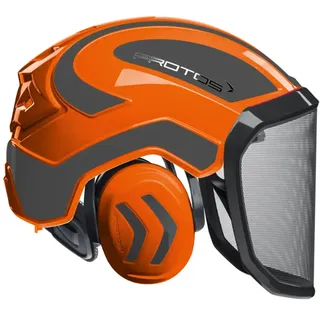 Protos Schutzhelm Integral FOREST - orange - grau - Einheitsgröße