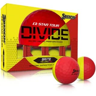 Srixon Q-Star Tour Divide Golfbälle yellow/red