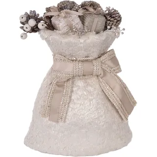Myflair Deko-Geschenksack mit Tannenzapfen 45 cm beige