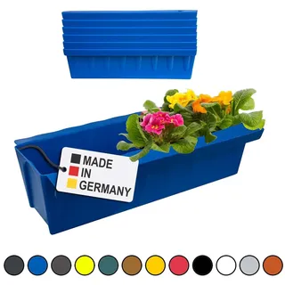 Paletten Blumenkasten 6er-Set Blau Einsatz zum an- & Einhängen Pflanzkasten