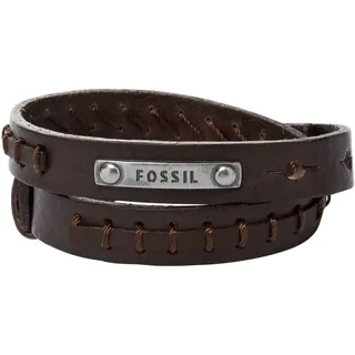Fossil Vintage Casual Herren Leder oder Edelstahl mit Karabiner, Schließe oder Faltschließe Armband