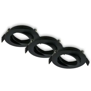 Briloner Einbaustrahler 3 Set Schwarz Metall